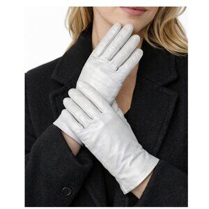 Genuine Kid Leather Off White Gloves -  6.5